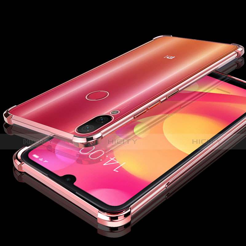 Custodia Silicone Trasparente Ultra Sottile Cover Morbida H02 per Xiaomi Mi Play 4G Oro Rosa