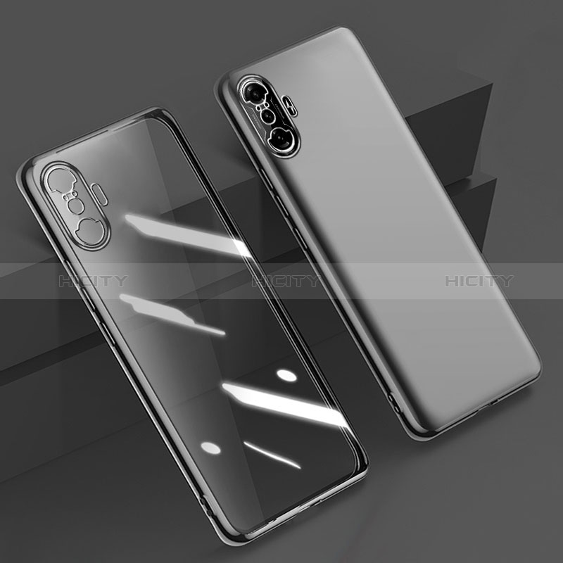 Custodia Silicone Trasparente Ultra Sottile Cover Morbida H02 per Xiaomi Poco F3 GT 5G Nero