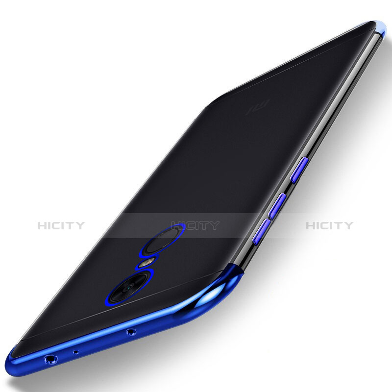 Custodia Silicone Trasparente Ultra Sottile Cover Morbida H02 per Xiaomi Redmi 5 Plus Blu
