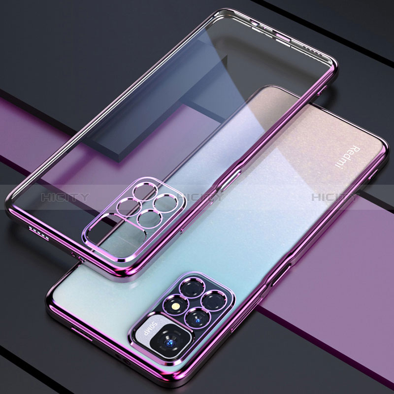 Custodia Silicone Trasparente Ultra Sottile Cover Morbida H02 per Xiaomi Redmi Note 11 4G (2021)