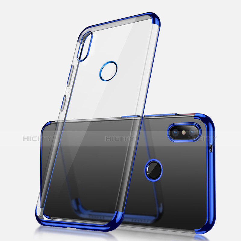Custodia Silicone Trasparente Ultra Sottile Cover Morbida H02 per Xiaomi Redmi Note 5 AI Dual Camera Blu