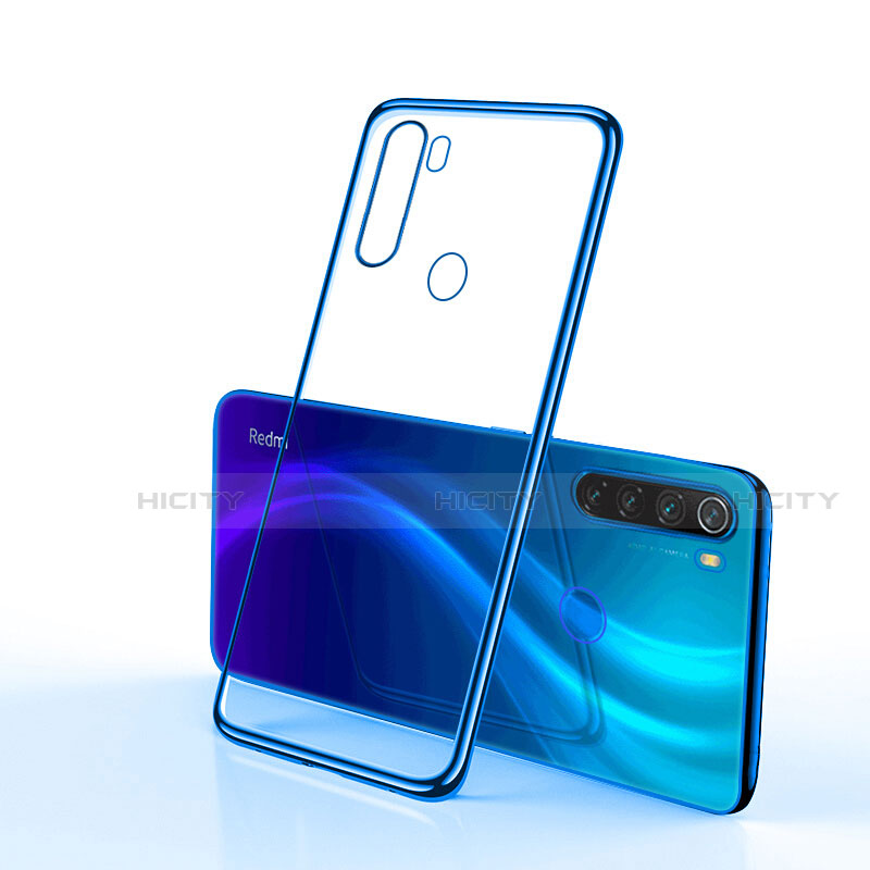 Custodia Silicone Trasparente Ultra Sottile Cover Morbida H02 per Xiaomi Redmi Note 8T Blu