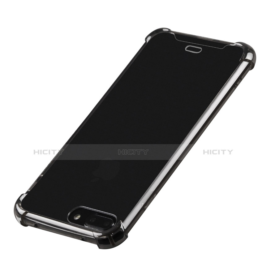 Custodia Silicone Trasparente Ultra Sottile Cover Morbida H03 per Apple iPhone 8 Plus Nero