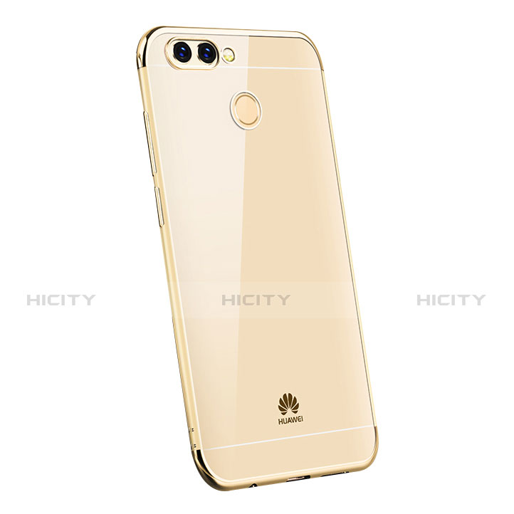 Custodia Silicone Trasparente Ultra Sottile Cover Morbida H03 per Huawei Enjoy 7S Oro