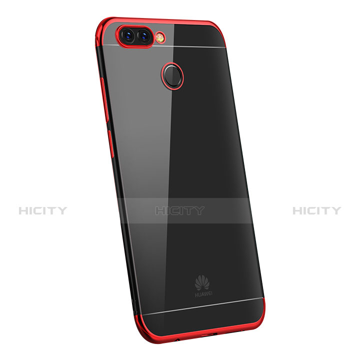 Custodia Silicone Trasparente Ultra Sottile Cover Morbida H03 per Huawei Enjoy 7S Rosso