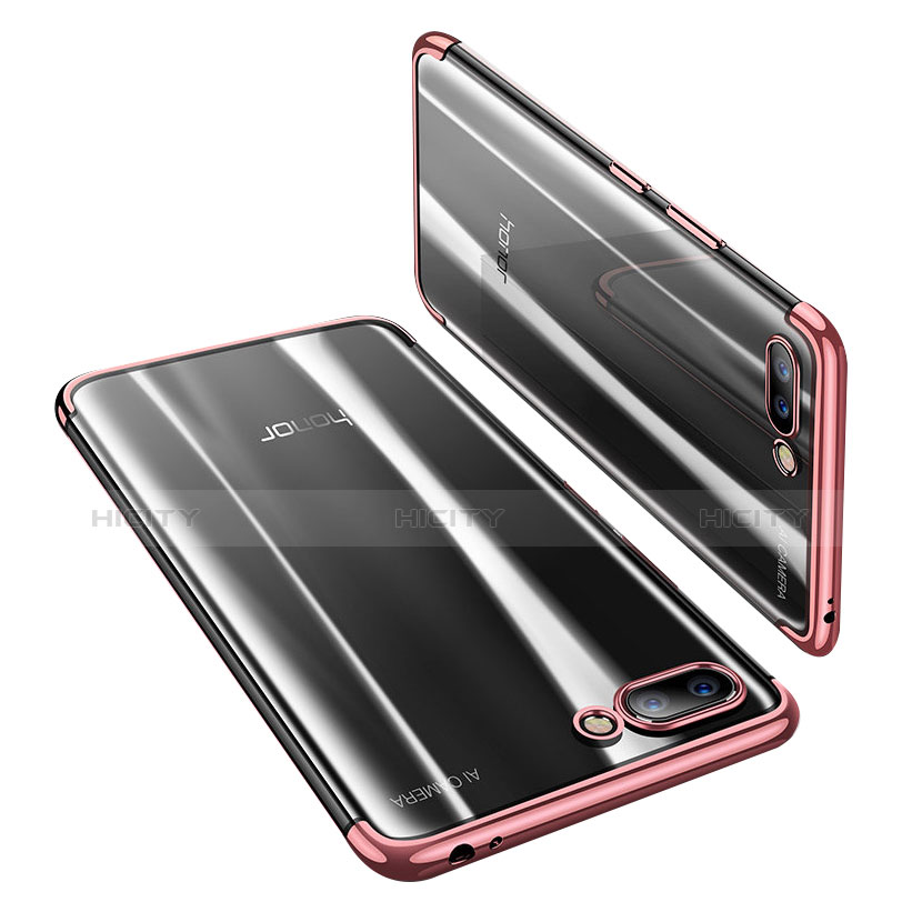 Custodia Silicone Trasparente Ultra Sottile Cover Morbida H03 per Huawei Honor 10 Oro Rosa