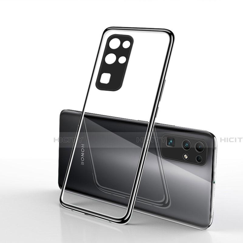 Custodia Silicone Trasparente Ultra Sottile Cover Morbida H03 per Huawei Honor 30 Nero