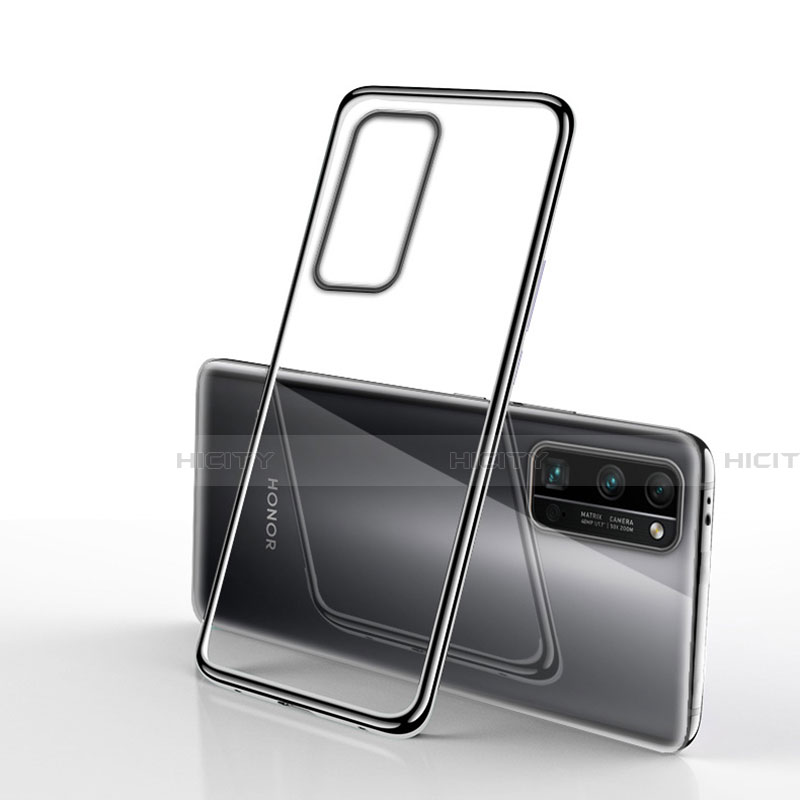 Custodia Silicone Trasparente Ultra Sottile Cover Morbida H03 per Huawei Honor 30 Pro+ Plus Nero