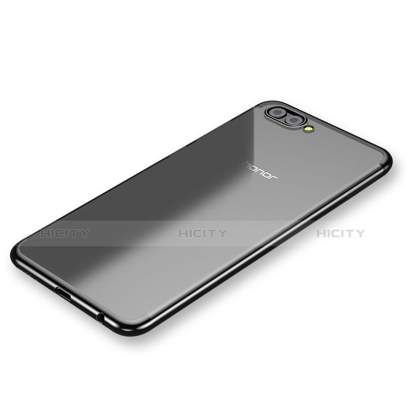 Custodia Silicone Trasparente Ultra Sottile Cover Morbida H03 per Huawei Honor View 10 Nero