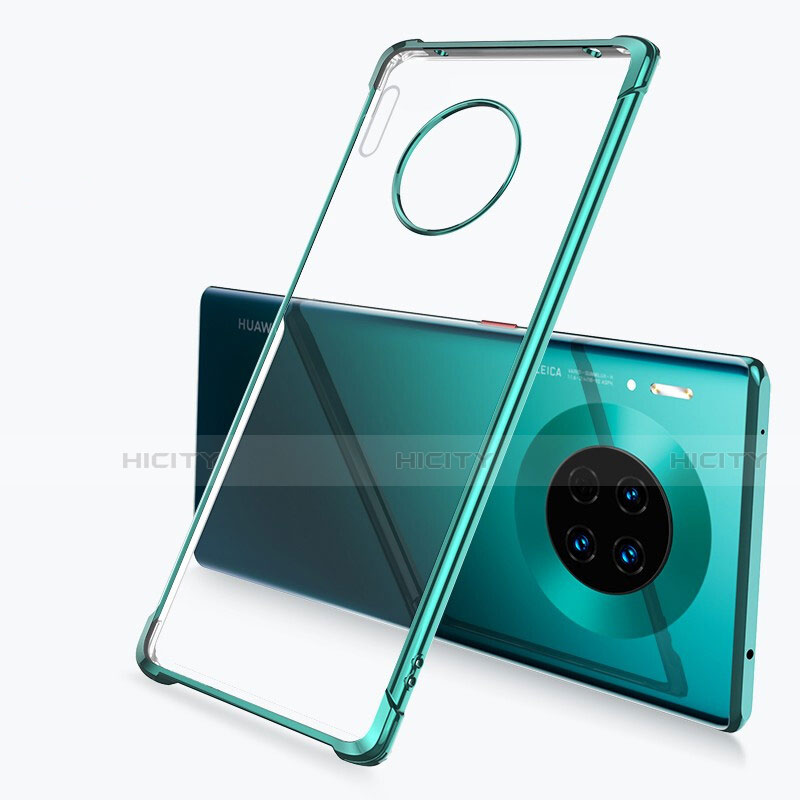 Custodia Silicone Trasparente Ultra Sottile Cover Morbida H03 per Huawei Mate 30 Pro Verde