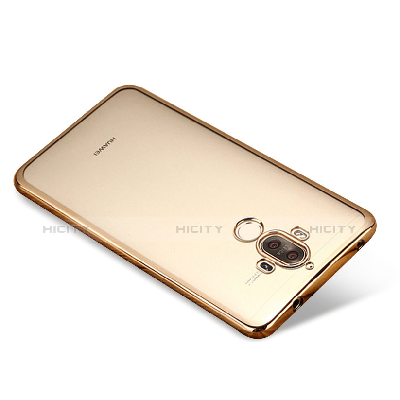 Custodia Silicone Trasparente Ultra Sottile Cover Morbida H03 per Huawei Mate 9 Oro