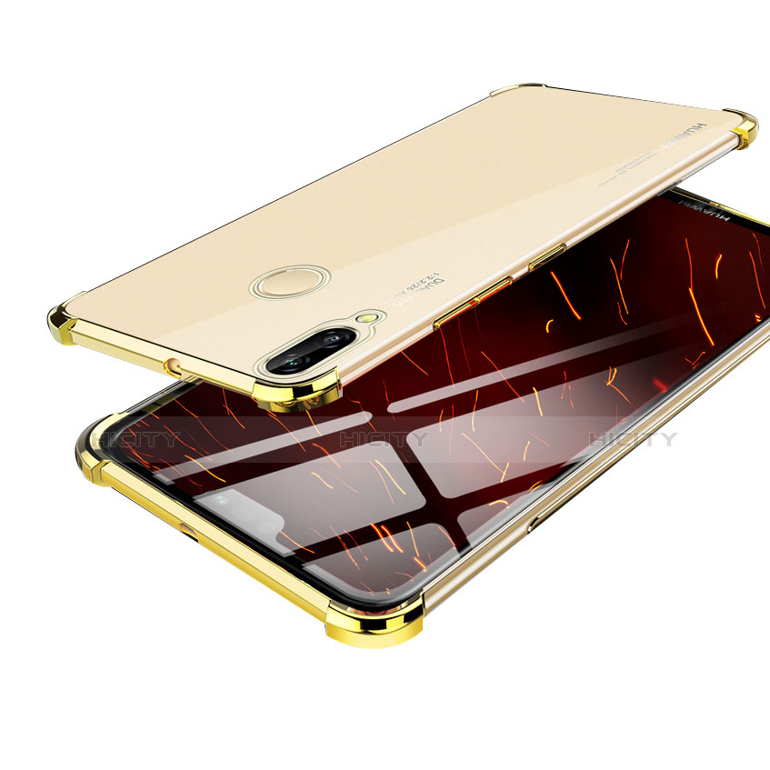 Custodia Silicone Trasparente Ultra Sottile Cover Morbida H03 per Huawei Nova 3 Oro