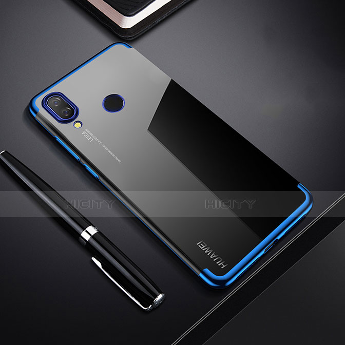 Custodia Silicone Trasparente Ultra Sottile Cover Morbida H03 per Huawei Nova 3i Blu