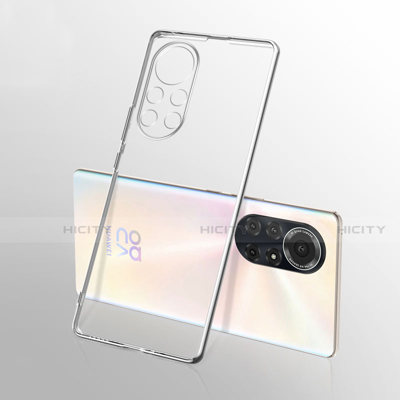 Custodia Silicone Trasparente Ultra Sottile Cover Morbida H03 per Huawei Nova 8 Pro 5G Argento