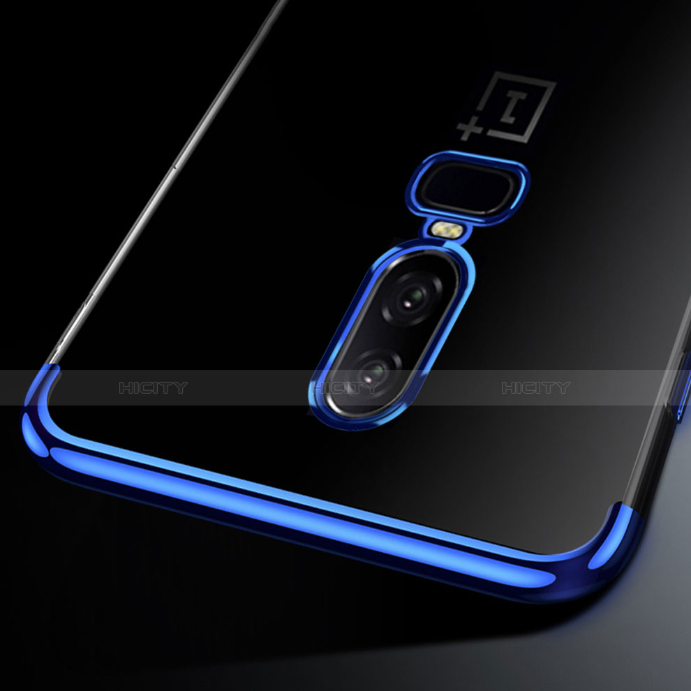 Custodia Silicone Trasparente Ultra Sottile Cover Morbida H03 per OnePlus 6