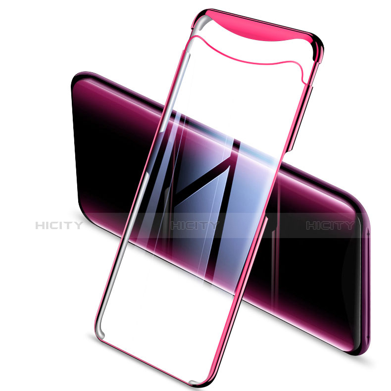 Custodia Silicone Trasparente Ultra Sottile Cover Morbida H03 per Oppo Find X Super Flash Edition Rosa Caldo