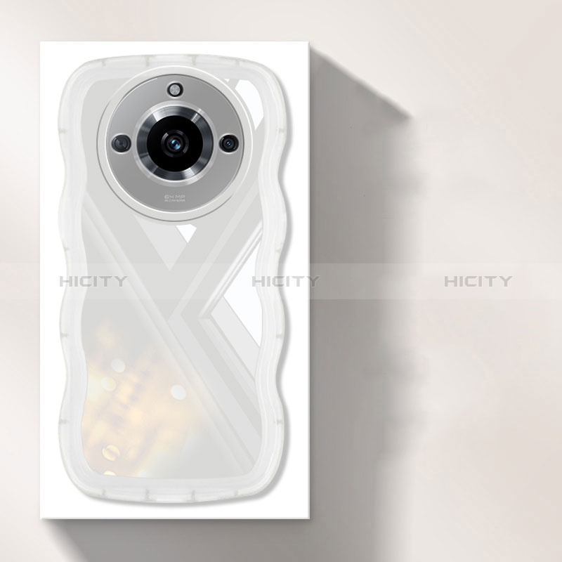 Custodia Silicone Trasparente Ultra Sottile Cover Morbida H03 per Realme 11 Pro 5G Bianco