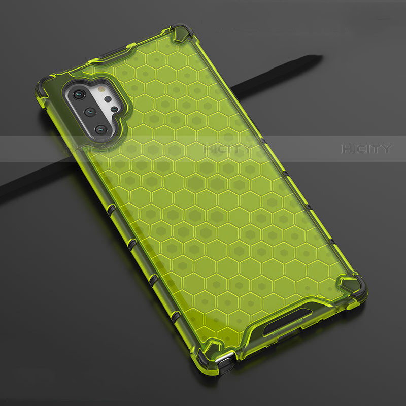 Custodia Silicone Trasparente Ultra Sottile Cover Morbida H03 per Samsung Galaxy Note 10 Plus 5G Verde