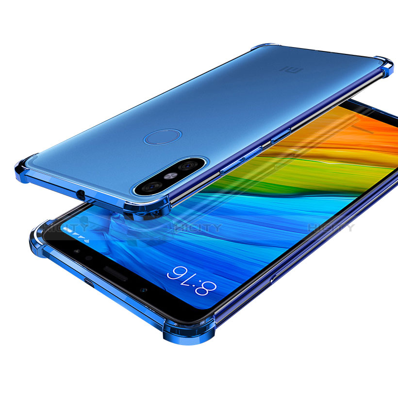 Custodia Silicone Trasparente Ultra Sottile Cover Morbida H03 per Xiaomi Mi 6X Blu