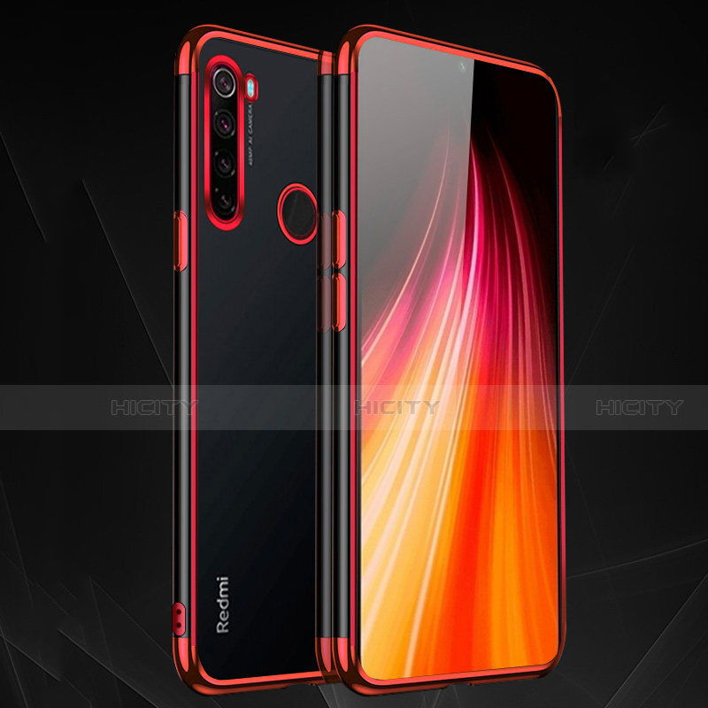 Custodia Silicone Trasparente Ultra Sottile Cover Morbida H03 per Xiaomi Redmi Note 8 (2021) Rosso