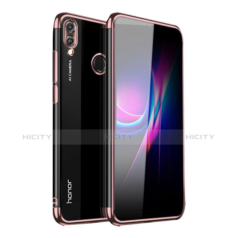 Custodia Silicone Trasparente Ultra Sottile Cover Morbida H04 per Huawei Honor 10 Lite Rosa