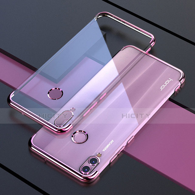 Custodia Silicone Trasparente Ultra Sottile Cover Morbida H04 per Huawei Honor 8X Rosa