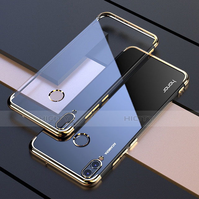 Custodia Silicone Trasparente Ultra Sottile Cover Morbida H04 per Huawei Honor View 10 Lite Oro