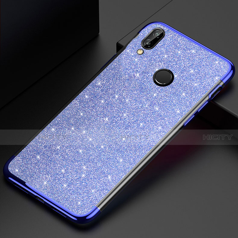 Custodia Silicone Trasparente Ultra Sottile Cover Morbida H04 per Huawei Nova 3e Blu