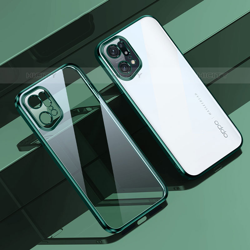 Custodia Silicone Trasparente Ultra Sottile Cover Morbida H04 per Oppo Find X5 Pro 5G