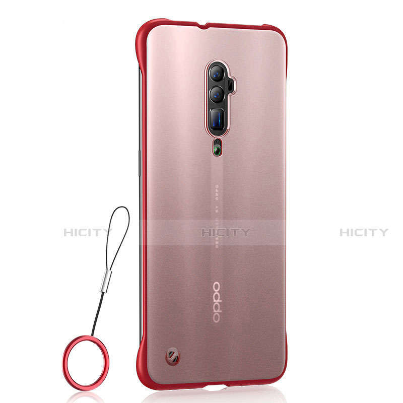 Custodia Silicone Trasparente Ultra Sottile Cover Morbida H04 per Oppo Reno 10X Zoom Rosso