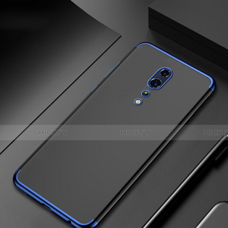 Custodia Silicone Trasparente Ultra Sottile Cover Morbida H04 per Oppo Reno Z Blu