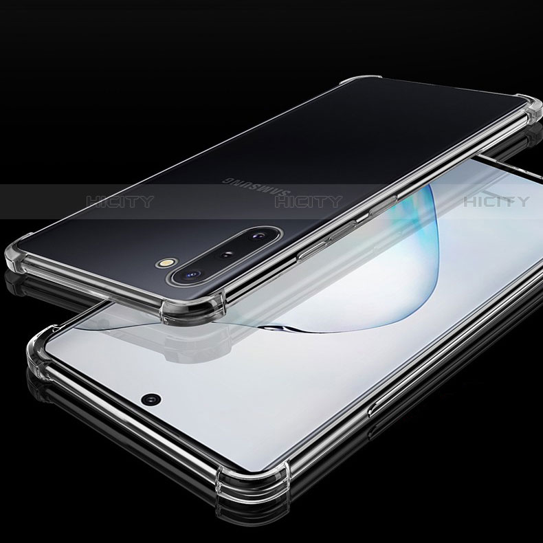 Custodia Silicone Trasparente Ultra Sottile Cover Morbida H04 per Samsung Galaxy Note 10 Plus 5G Chiaro