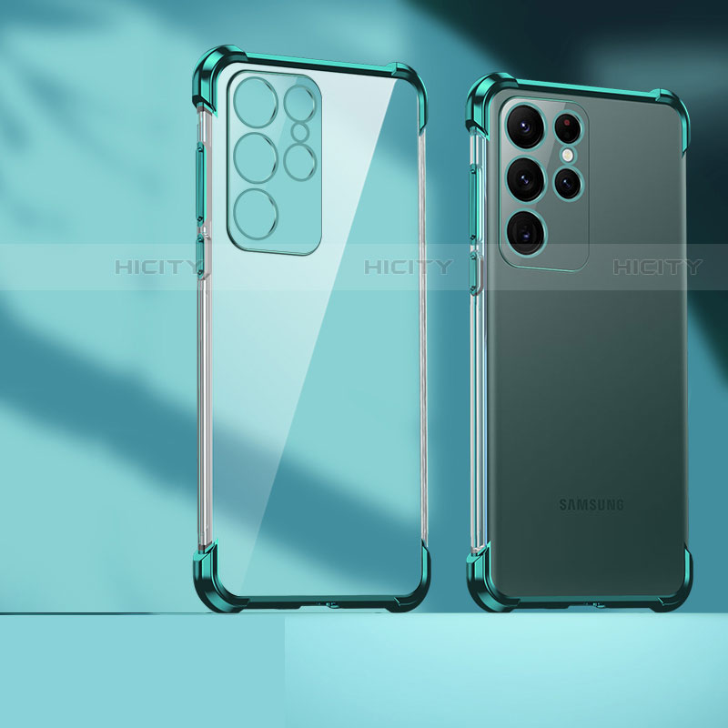 Custodia Silicone Trasparente Ultra Sottile Cover Morbida H04 per Samsung Galaxy S23 Ultra 5G