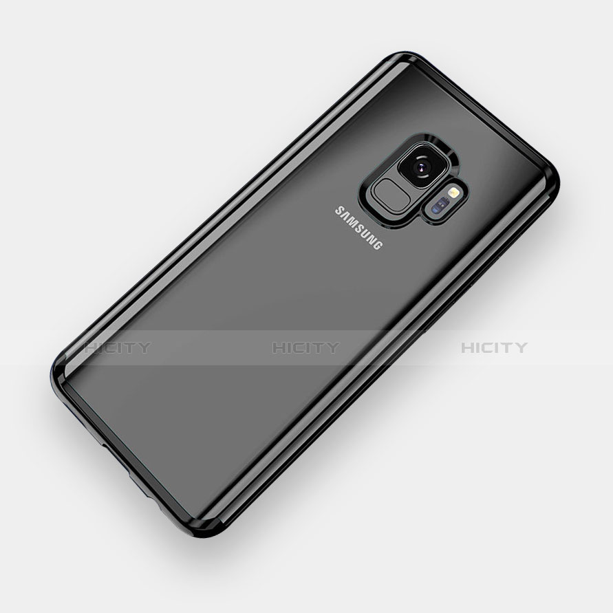 Custodia Silicone Trasparente Ultra Sottile Cover Morbida H04 per Samsung Galaxy S9 Nero