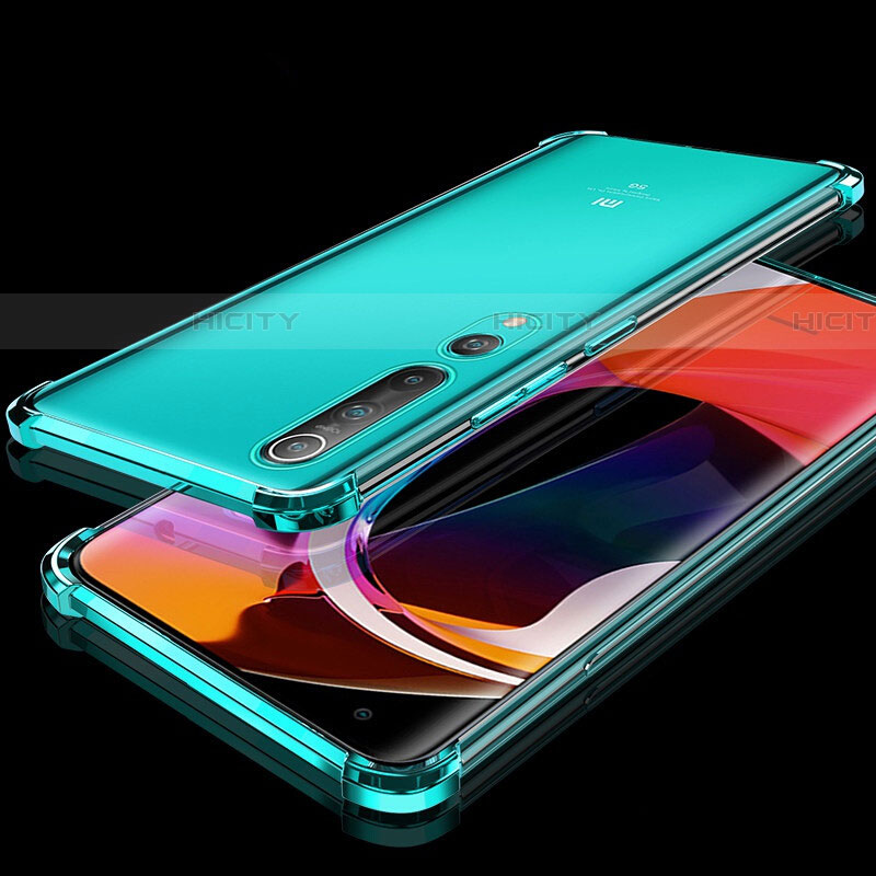 Custodia Silicone Trasparente Ultra Sottile Cover Morbida H04 per Xiaomi Mi 10 Verde