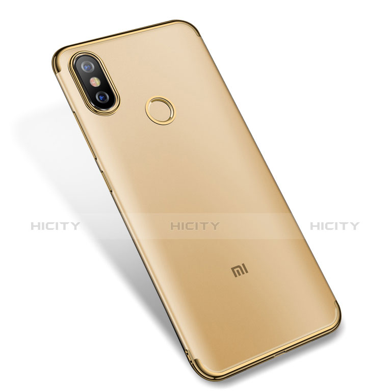 Custodia Silicone Trasparente Ultra Sottile Cover Morbida H04 per Xiaomi Mi 6X Oro