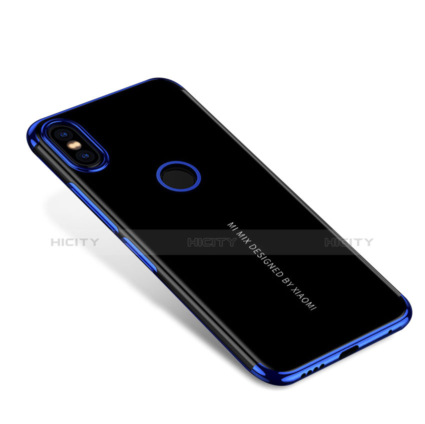 Custodia Silicone Trasparente Ultra Sottile Cover Morbida H04 per Xiaomi Mi Mix 2S Blu