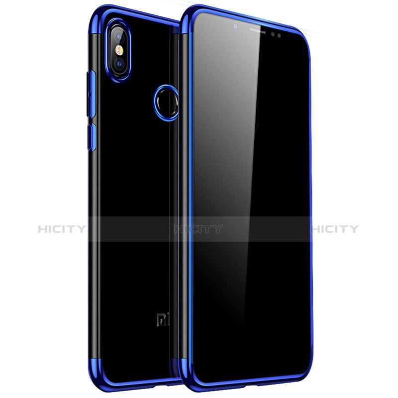 Custodia Silicone Trasparente Ultra Sottile Cover Morbida H04 per Xiaomi Redmi Note 5 AI Dual Camera Blu