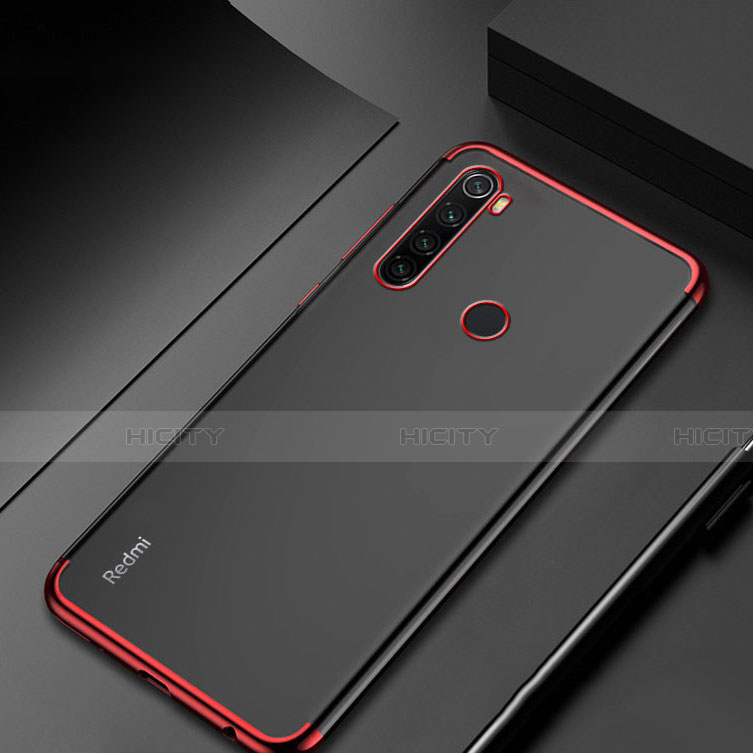 Custodia Silicone Trasparente Ultra Sottile Cover Morbida H04 per Xiaomi Redmi Note 8 (2021) Rosso