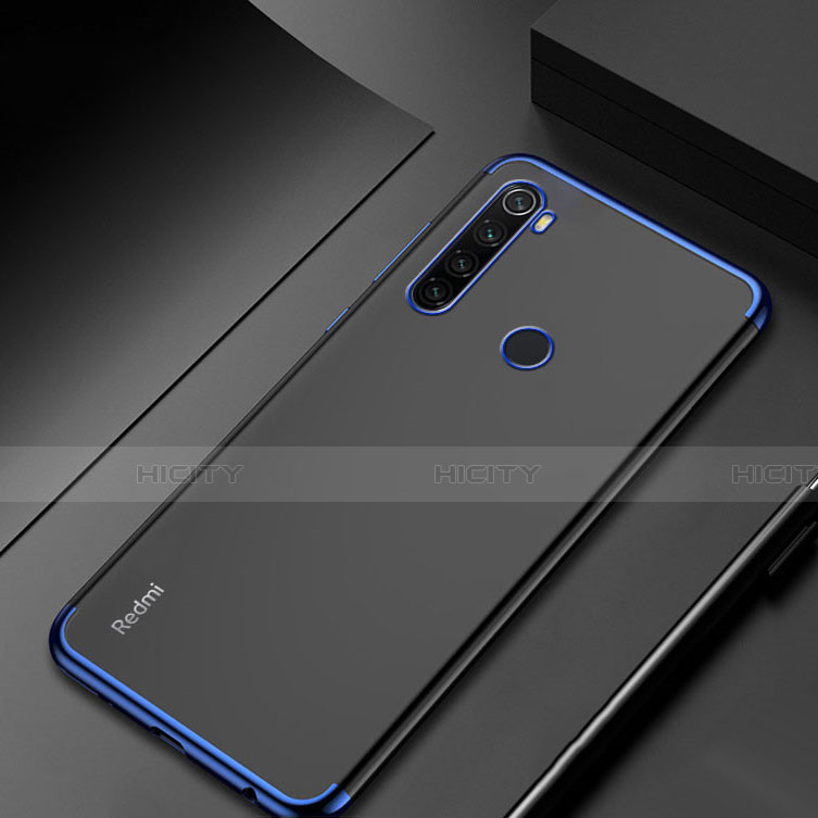 Custodia Silicone Trasparente Ultra Sottile Cover Morbida H04 per Xiaomi Redmi Note 8 Blu