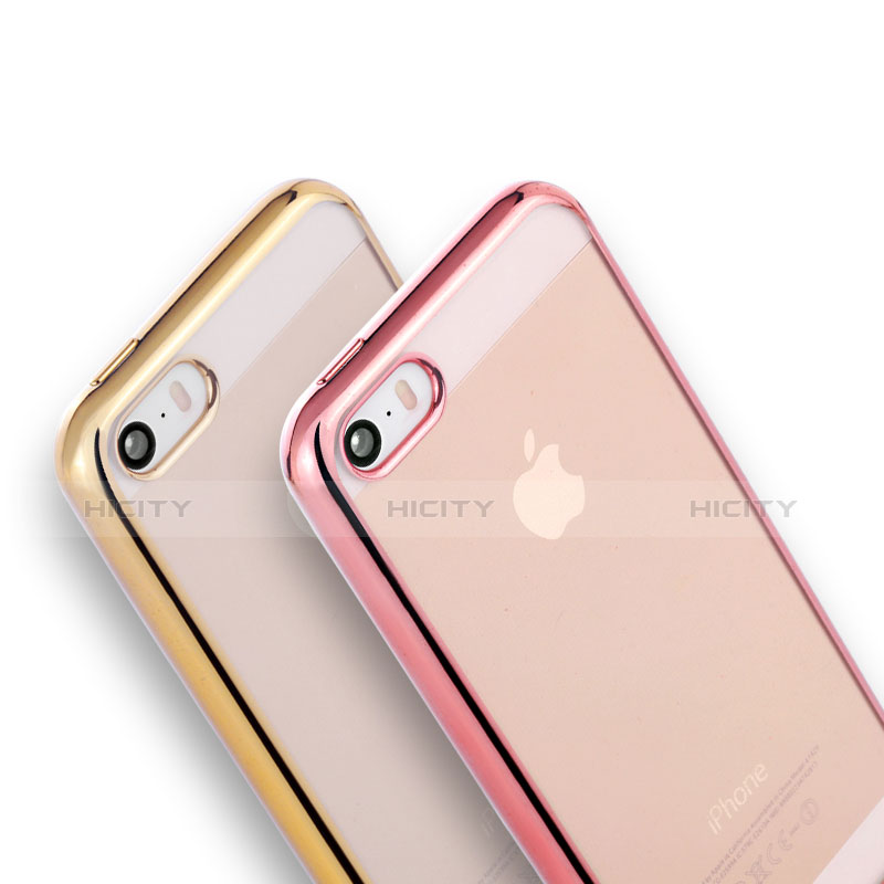 Custodia Silicone Trasparente Ultra Sottile Cover Morbida H05 per Apple iPhone 5S
