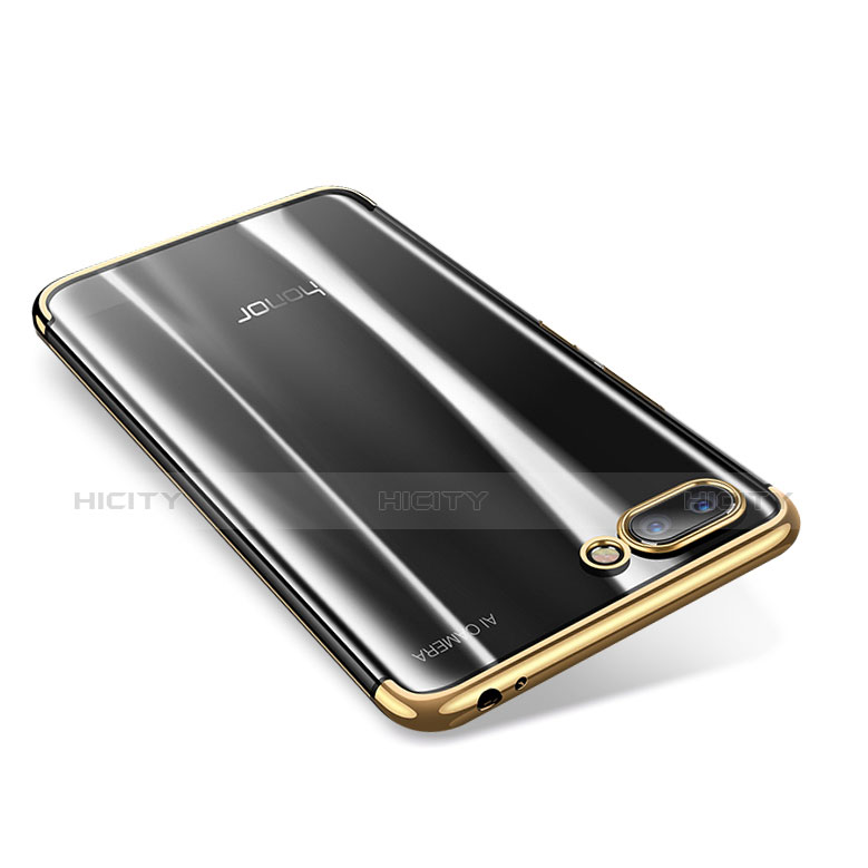 Custodia Silicone Trasparente Ultra Sottile Cover Morbida H05 per Huawei Honor 10 Oro