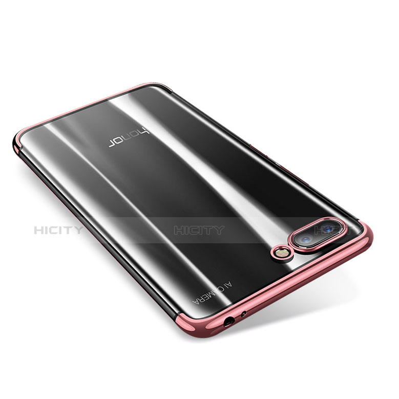 Custodia Silicone Trasparente Ultra Sottile Cover Morbida H05 per Huawei Honor 10 Oro Rosa