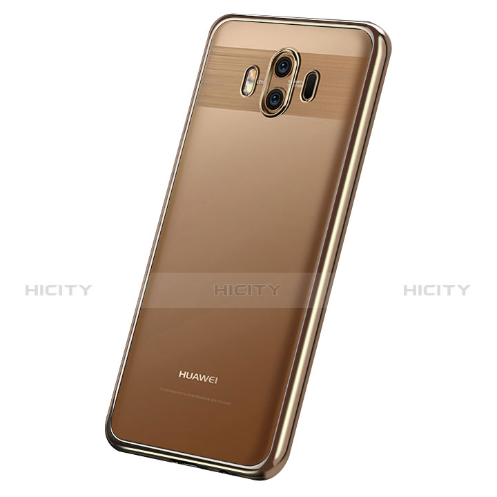 Custodia Silicone Trasparente Ultra Sottile Cover Morbida H05 per Huawei Mate 10 Oro