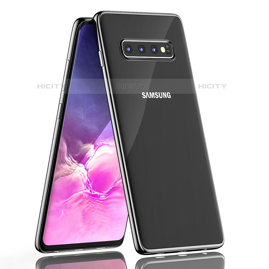 Custodia Silicone Trasparente Ultra Sottile Cover Morbida H05 per Samsung Galaxy S10 5G Nero