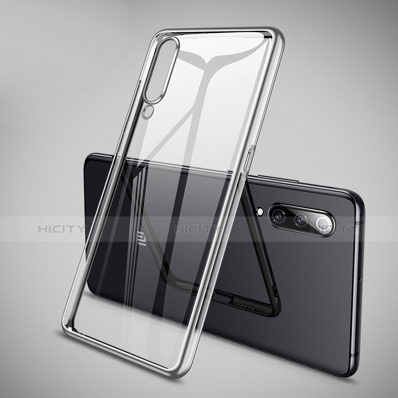 Custodia Silicone Trasparente Ultra Sottile Cover Morbida H05 per Xiaomi Mi 9 Pro Argento
