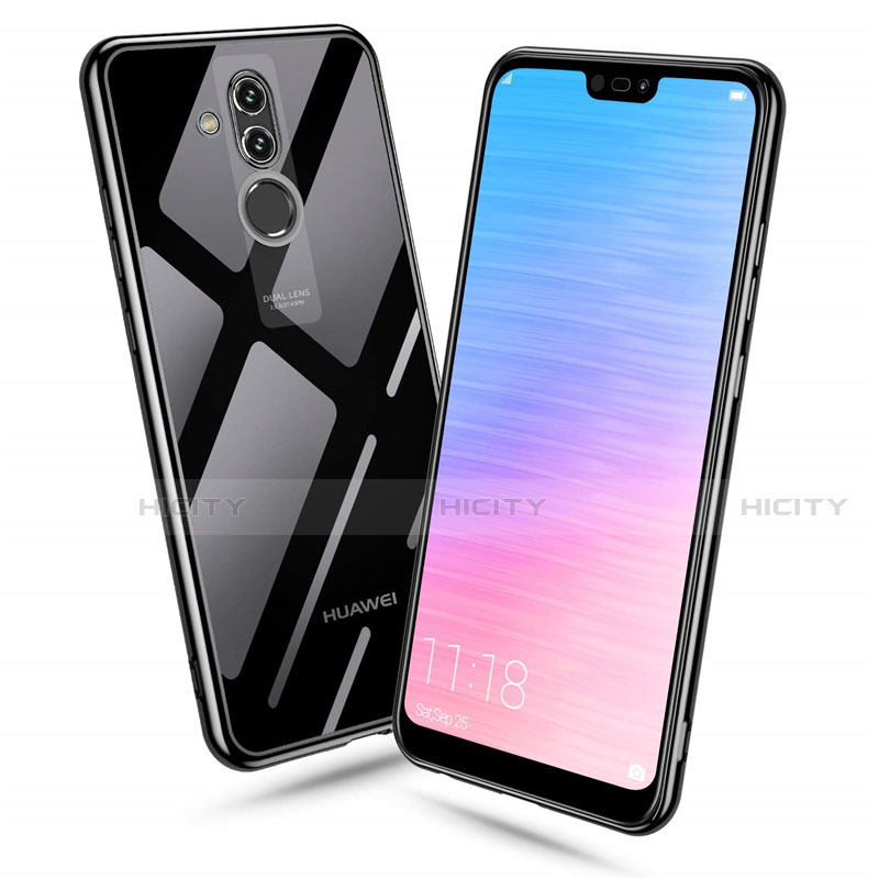 Custodia Silicone Trasparente Ultra Sottile Cover Morbida H06 per Huawei Mate 20 Lite Nero