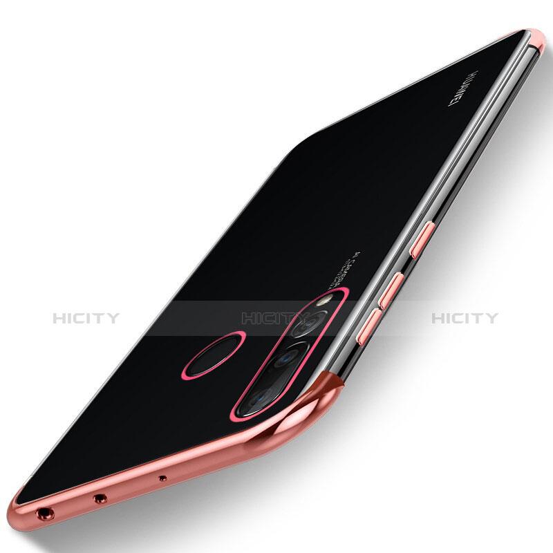 Custodia Silicone Trasparente Ultra Sottile Cover Morbida H06 per Huawei Nova 4 Oro Rosa