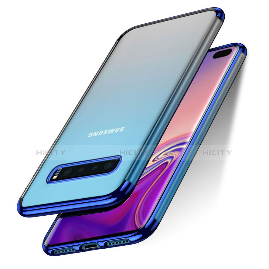 Custodia Silicone Trasparente Ultra Sottile Cover Morbida H06 per Samsung Galaxy S10 Plus
