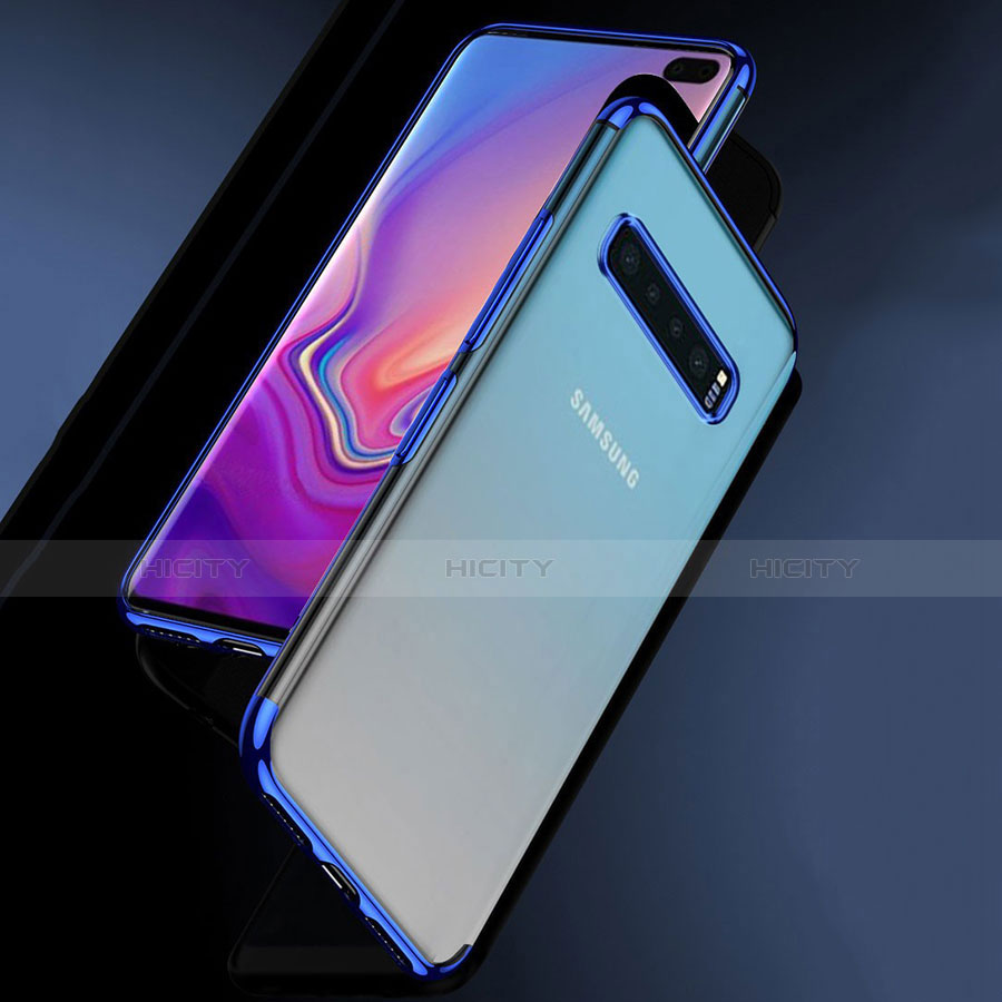 Custodia Silicone Trasparente Ultra Sottile Cover Morbida H06 per Samsung Galaxy S10 Plus